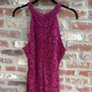 Lulus lace dress. Fuschia. Size L